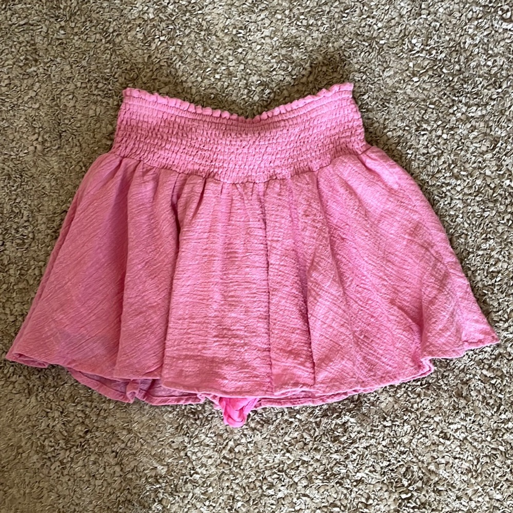 Karlie - Linen Raw Hem Skort - Medium - Pink